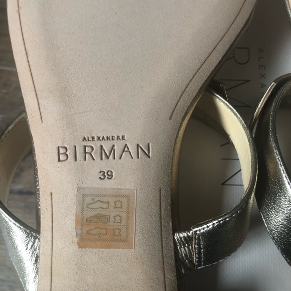 ALEXANDRE BIRMAN-AUTHENTIC NWTGold Leather Sandals - Picture 6 of 12